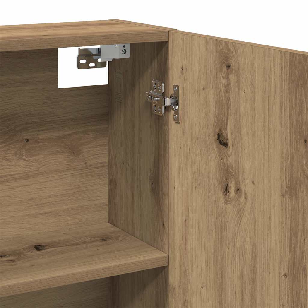 Bathroom Mirror Cabinet Artisan Oak 64x20x66.5 cm Engineered Wood