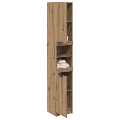 Bathroom Cabinet Artisan Oak 32x34x188,5 cm Engineered Wood