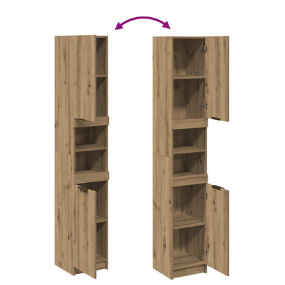 Bathroom Cabinet Artisan Oak 32x34x188.5 cm Engineered Wood