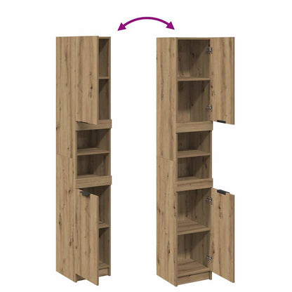 Bathroom Cabinet Artisan Oak 32x34x188,5 cm Engineered Wood