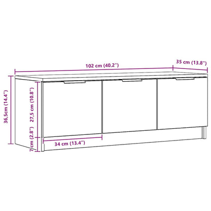 TV Cabinet Artisan Oak 102x35x36,5 cm Engineered Wood