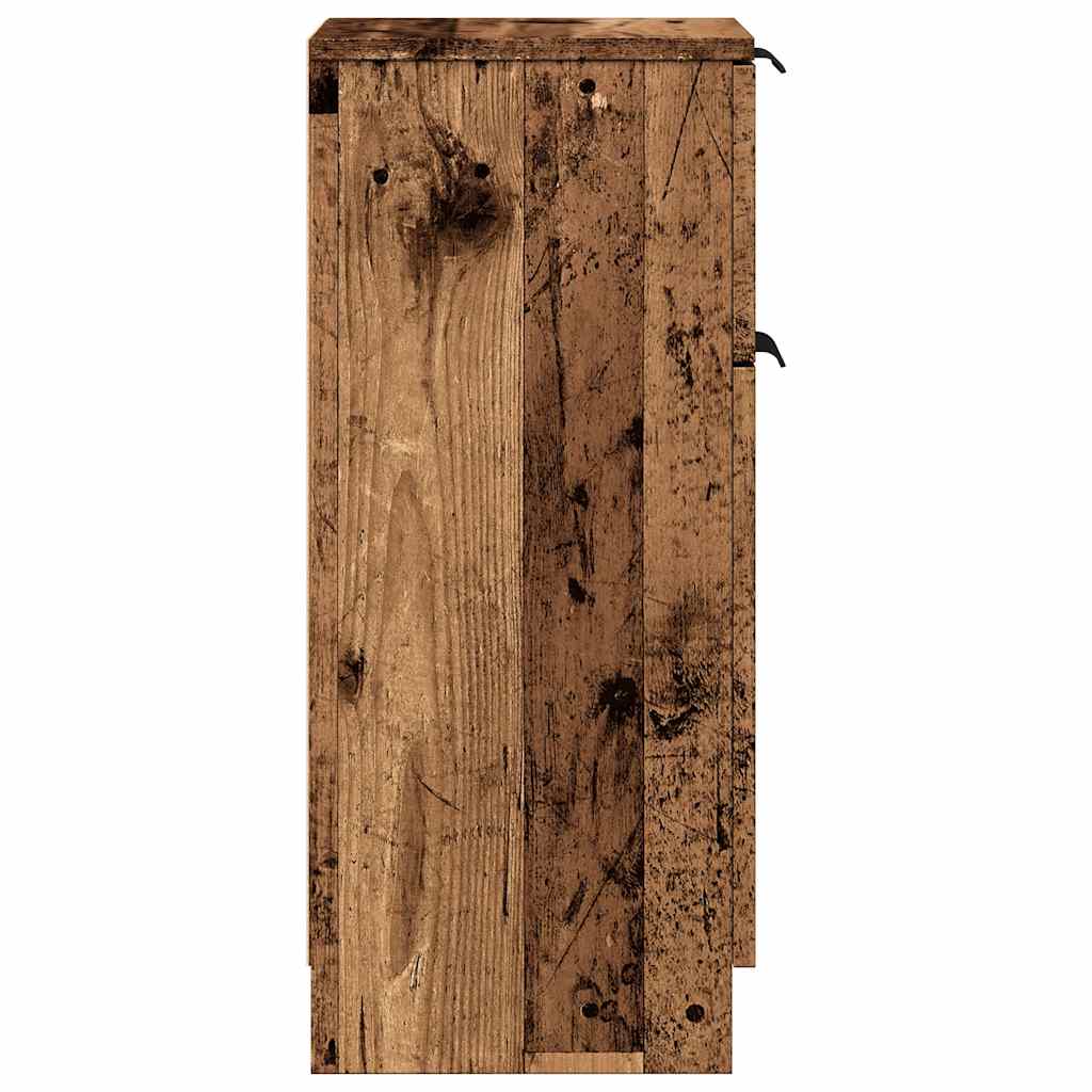 Sideboards 2 pcs Old Wood 30x30x70 cm Engineered Wood