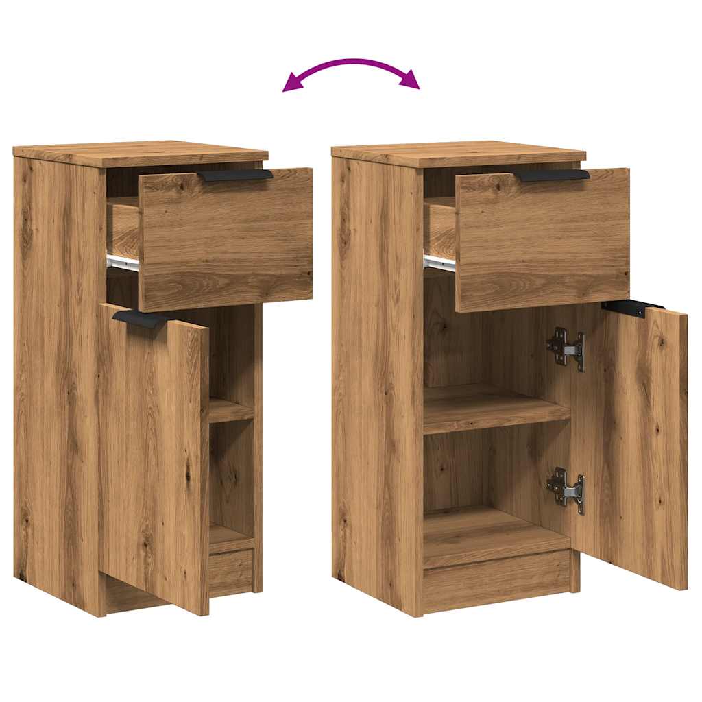 Sideboards 2 pcs Artisan Oak 30x30x70 cm Engineered Wood