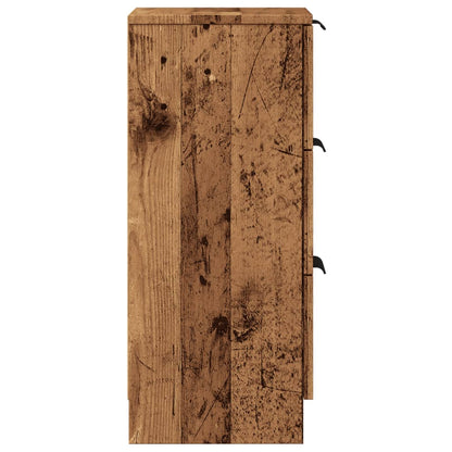 Sideboards 2 pcs Old Wood 30x30x70 cm Engineered Wood