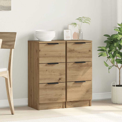 Sideboards 2 pcs Artisan Oak 30x30x70 cm Engineered Wood