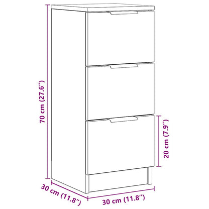 Sideboards 2 pcs Artisan Oak 30x30x70 cm Engineered Wood