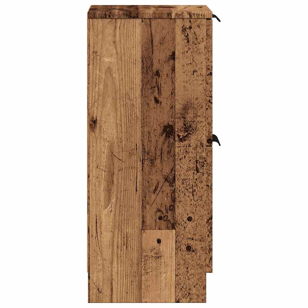 Sideboard Old Wood 30x30x70 cm Engineered Wood