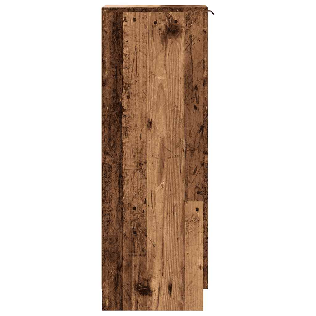 Shoe Cabinet Old Wood 29,5x35x100,5 cm Engineered Wood