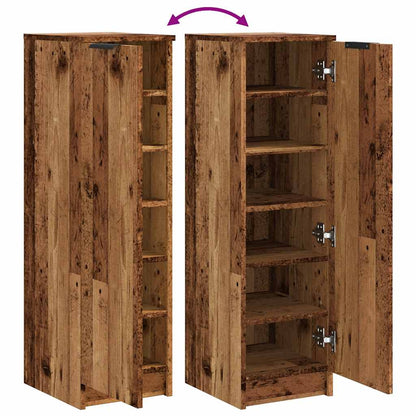 Shoe Cabinet Old Wood 29,5x35x100,5 cm Engineered Wood