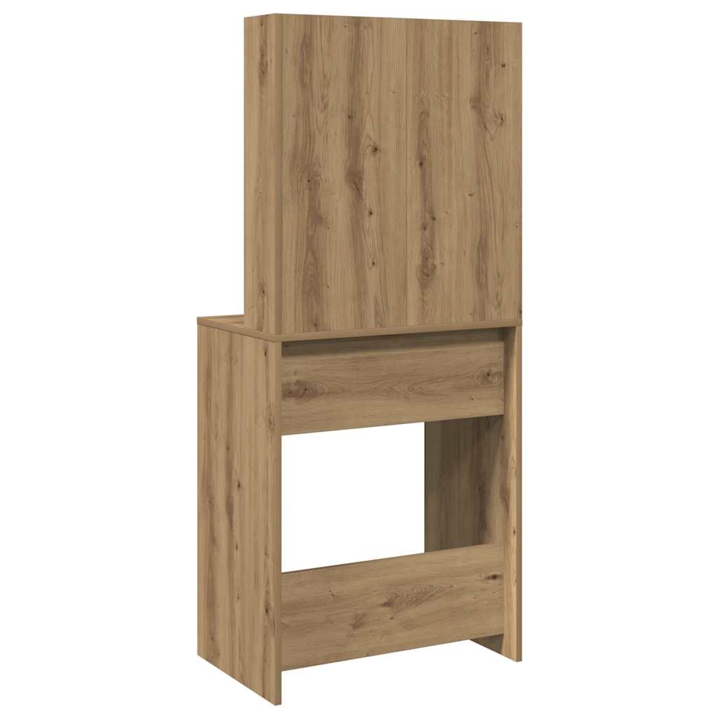 Dressing Table with LED Artisan Oak 60x40x140 cm