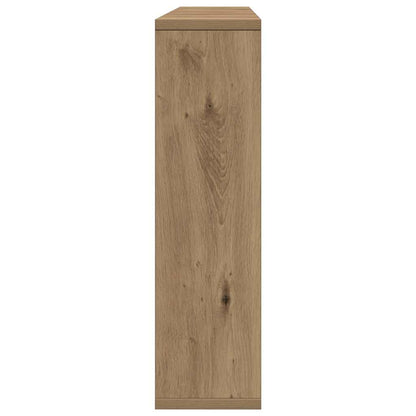 Mirror Cabinet with LED Artisan Oak 76x15x55 cm Engineered Wood