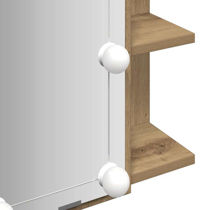 Mirror Cabinet with LED Artisan Oak 70x16,5x60 cm