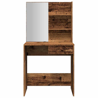 Dressing Table with Mirror Old Wood 74,5x40x141 cm