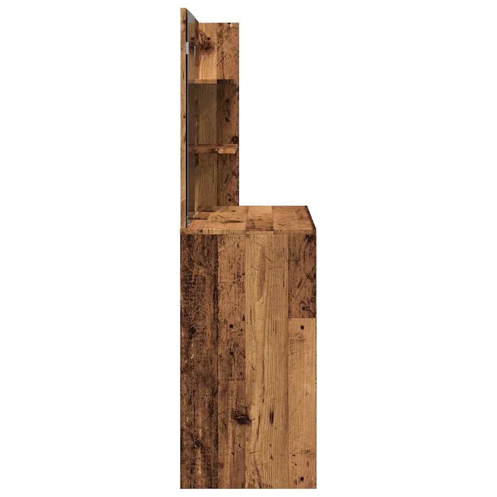 Dressing Table with Mirror Old Wood 74,5x40x141 cm