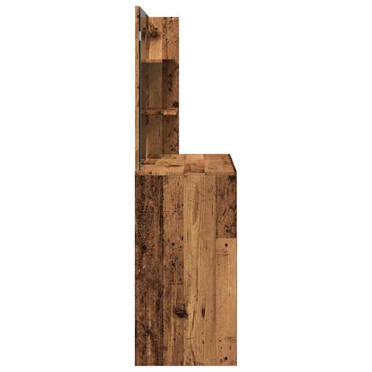 Dressing Table with Mirror Old Wood 74,5x40x141 cm