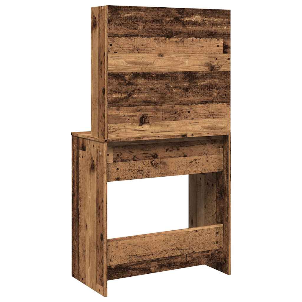 Dressing Table with Mirror Old Wood 74,5x40x141 cm