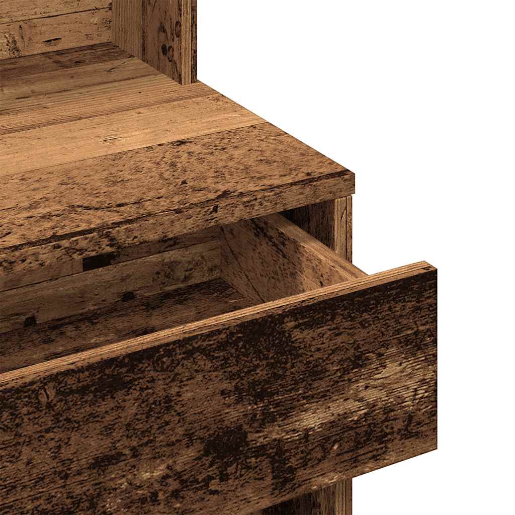 Dressing Table with Mirror Old Wood 74,5x40x141 cm