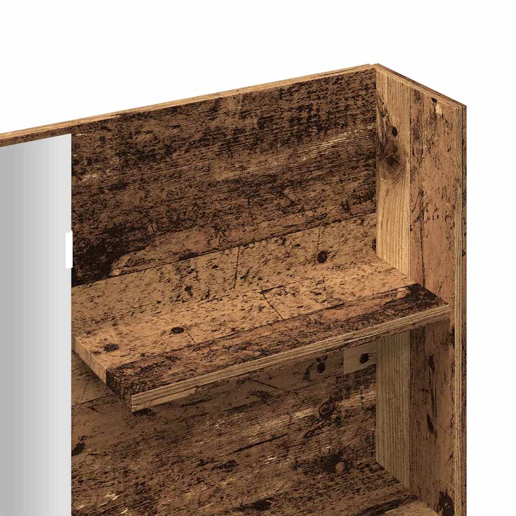 Dressing Table with Mirror Old Wood 74,5x40x141 cm