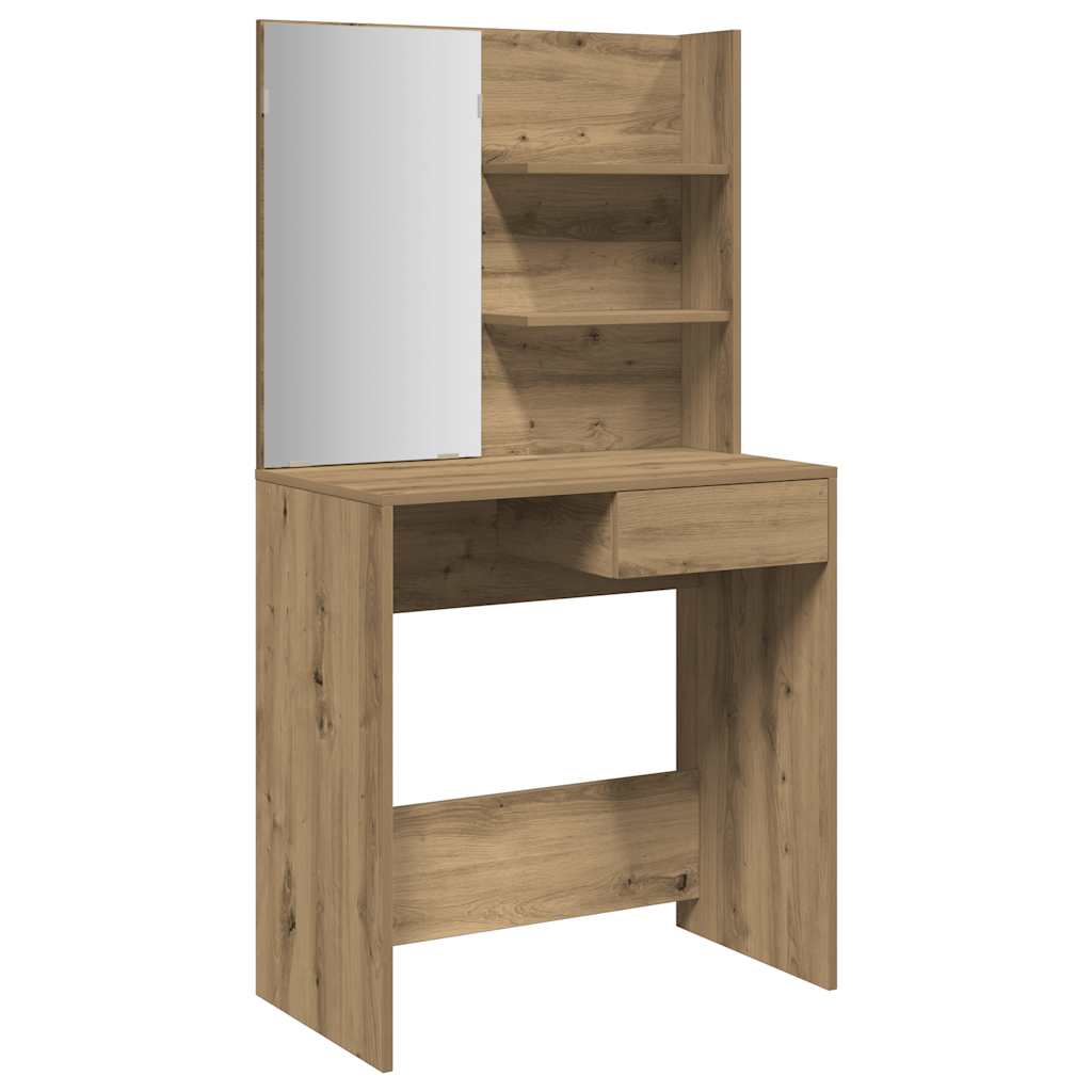 Dressing Table with Mirror Artisan Oak 74,5x40x141 cm