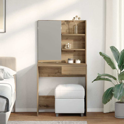 Dressing Table with Mirror Artisan Oak 74.5x40x141 cm
