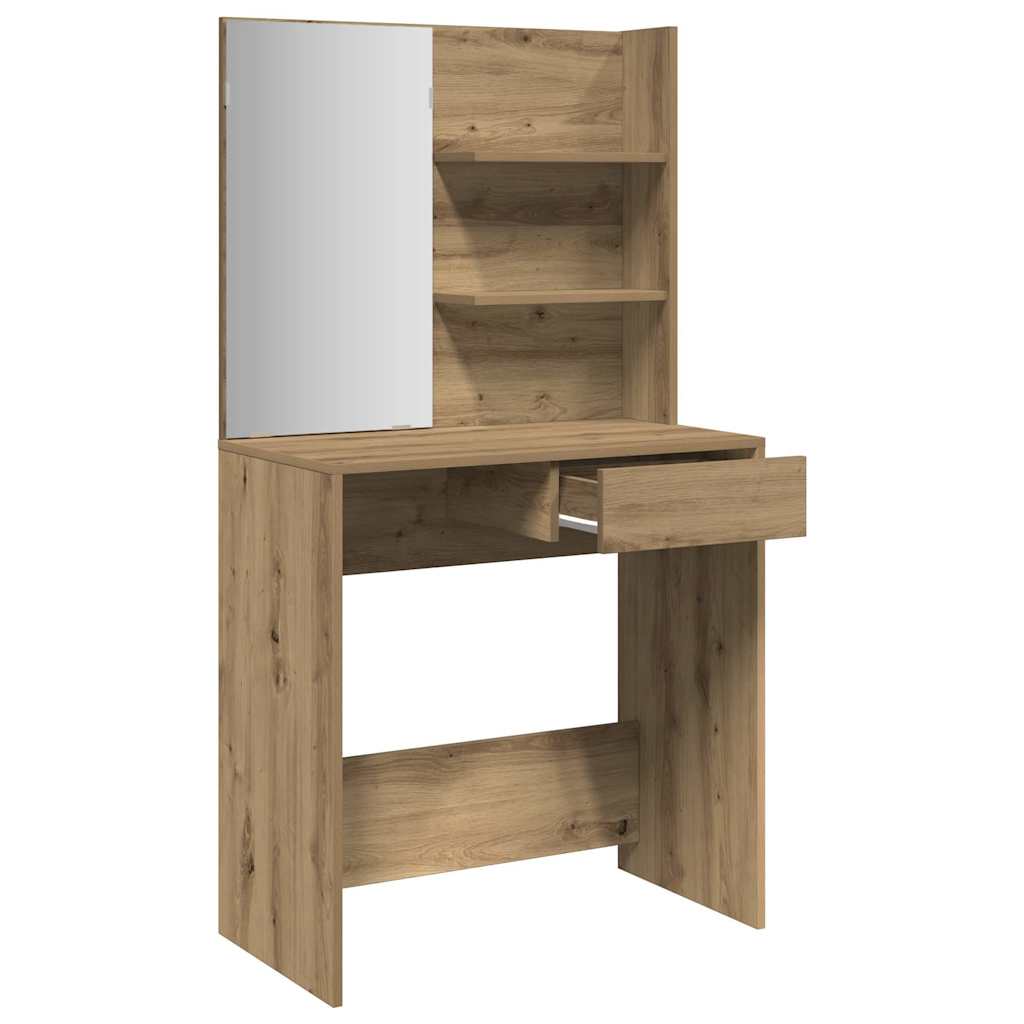 Dressing Table with Mirror Artisan Oak 74.5x40x141 cm
