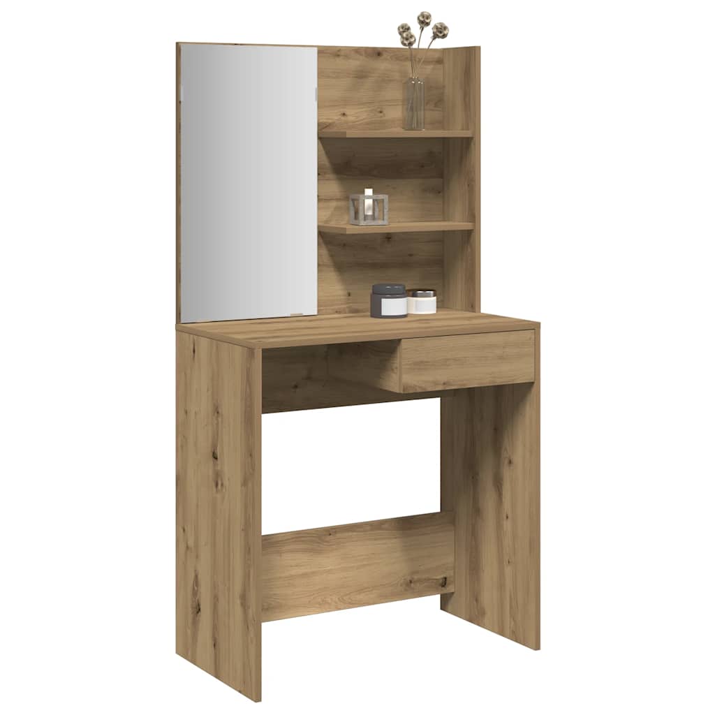 Dressing Table with Mirror Artisan Oak 74.5x40x141 cm