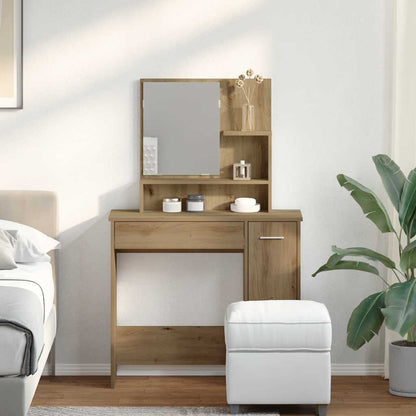 Dressing Table with Mirror Artisan Oak 86,5x35x136 cm