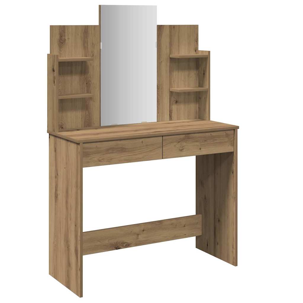 Dressing Table with Mirror Artisan Oak 96x39x142 cm
