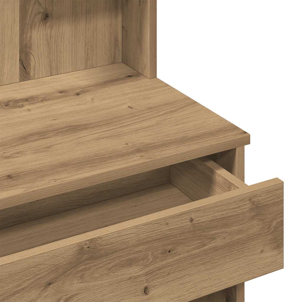 Dressing Table with Mirror Artisan Oak 96x39x142 cm