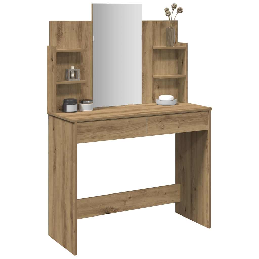 Dressing Table with Mirror Artisan Oak 96x39x142 cm