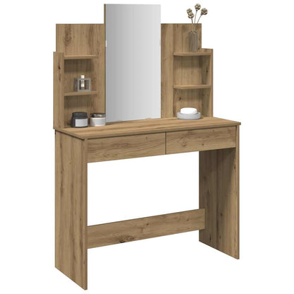 Dressing Table with Mirror Artisan Oak 96x39x142 cm