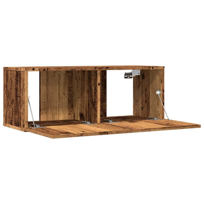 2 Piece Wall-mounted TV Cabinet Set Old Wood 80x30x30 cm