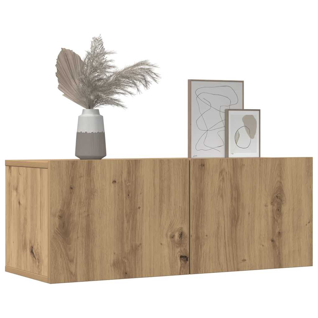 TV Cabinets Wall-mounted 2 pcs Artisian Oak 80x30x30 cm