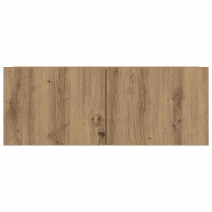 2 Piece Wall-mounted TV Cabinet Set Artisian Oak 80x30x30 cm