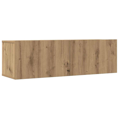 2 Piece Wall-mounted TV Cabinet Set Artisian Oak 100x30x30 cm