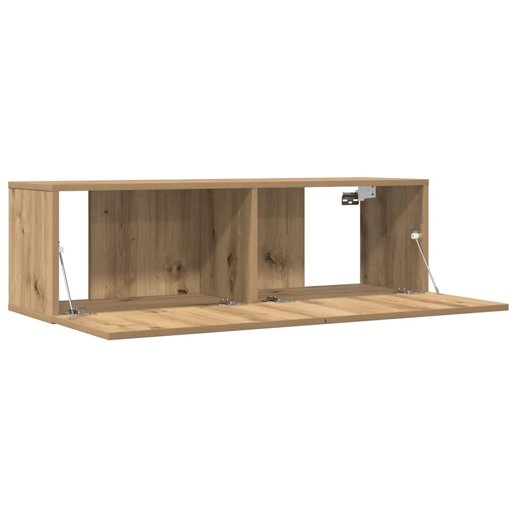 2 Piece Wall-mounted TV Cabinet Set Artisian Oak 100x30x30 cm