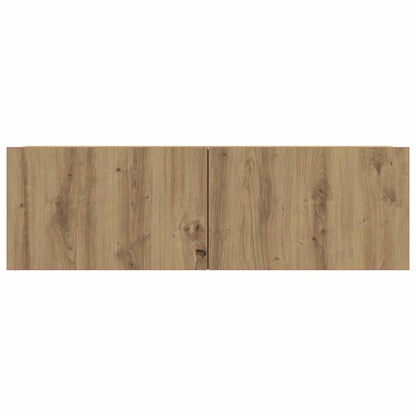 2 Piece Wall-mounted TV Cabinet Set Artisian Oak 100x30x30 cm