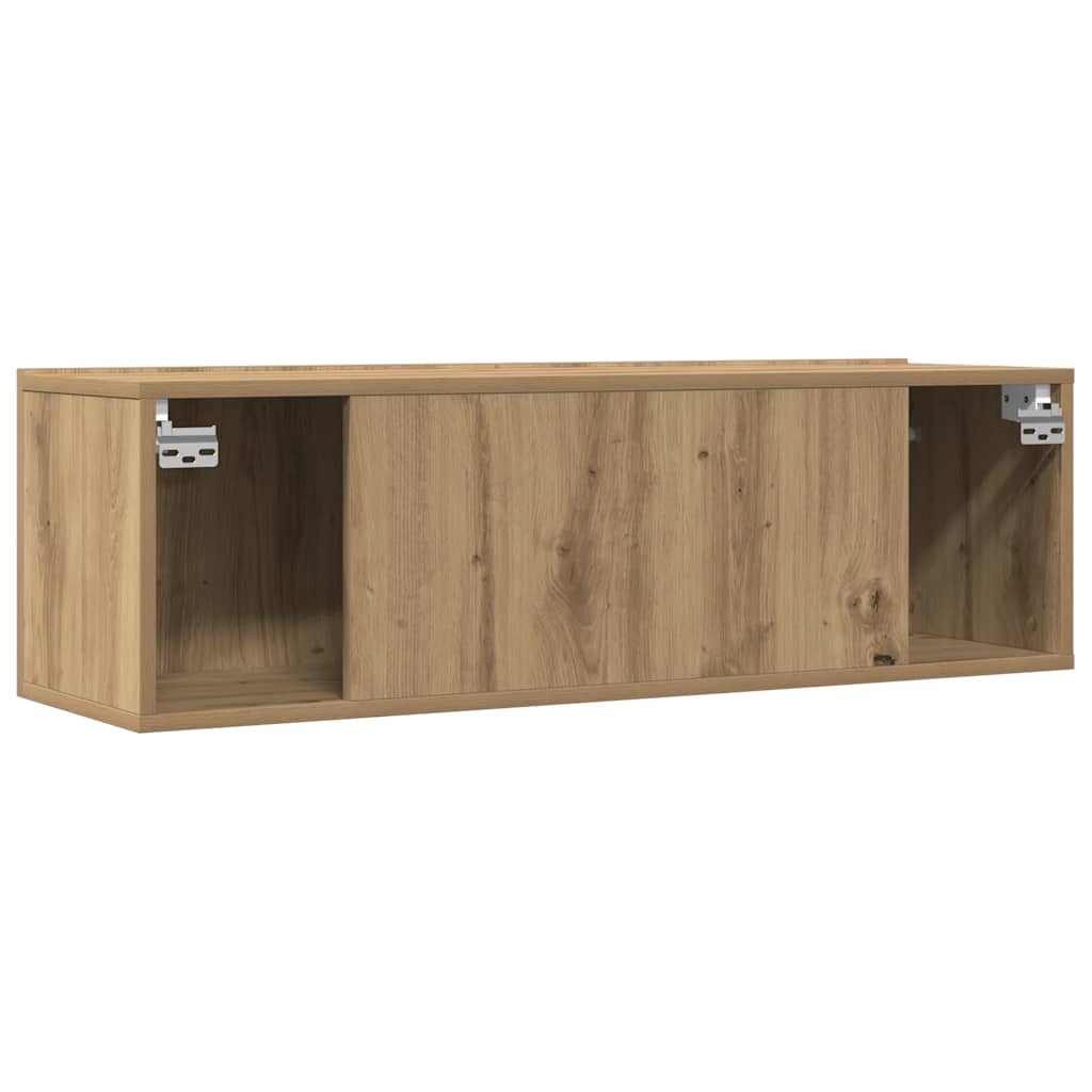 2 Piece Wall-mounted TV Cabinet Set Artisian Oak 100x30x30 cm