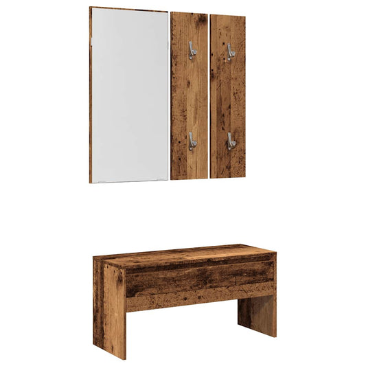 Hallway Furniture Set Old Wood Engineered Wood