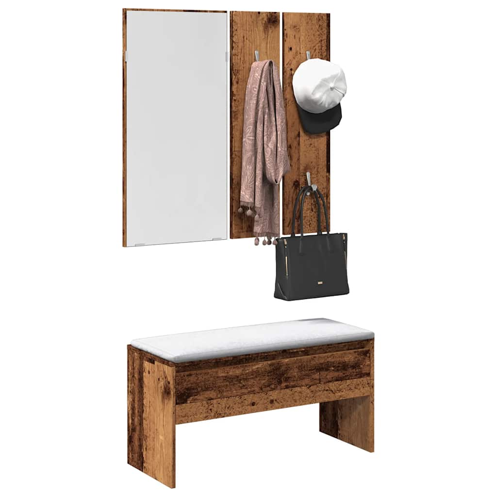 Hallway Furniture Set Old Wood Engineered Wood