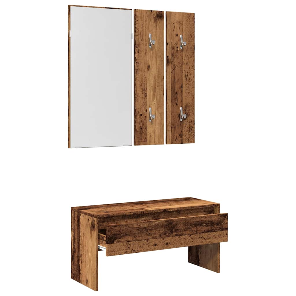 Hallway Furniture Set Old Wood Engineered Wood