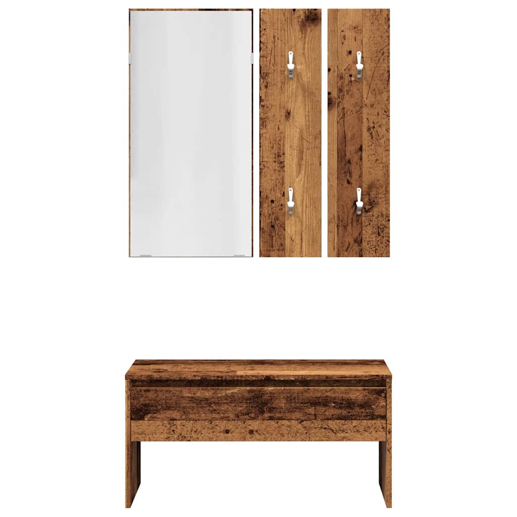 Hallway Furniture Set Old Wood Engineered Wood