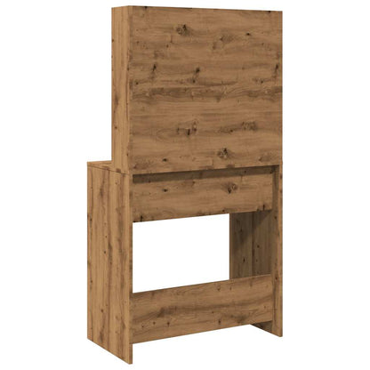 Dressing Table with LED Artisan Oak 74,5x40x141 cm