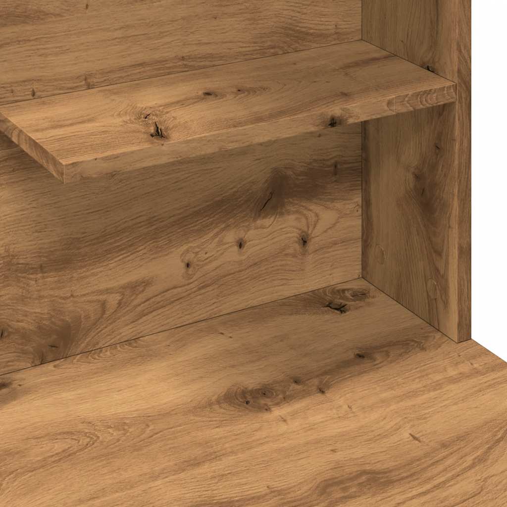 Dressing Table with LED Artisan Oak 74,5x40x141 cm