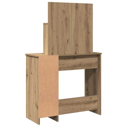 Dressing Table with LED Artisan Oak 86.5x35x136 cm