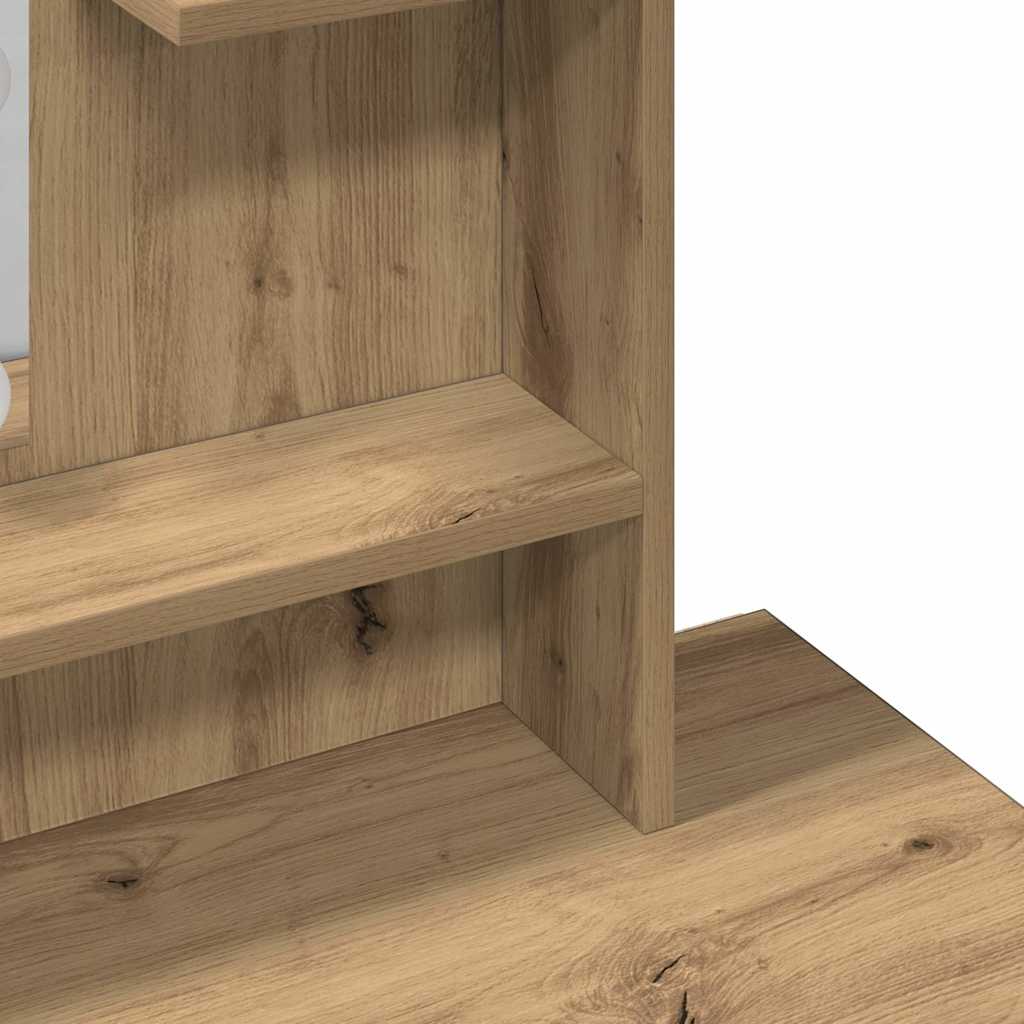 Dressing Table with LED Artisan Oak 86.5x35x136 cm