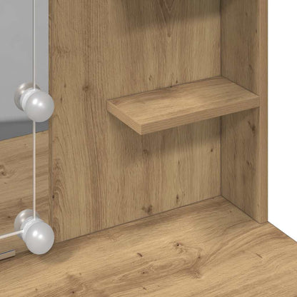 Dressing Table with LED Lights Artisan Oak 96x40x142 cm
