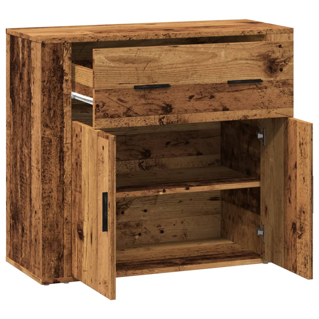 Sideboard Old Wood 80x33x70 cm Engineered Wood