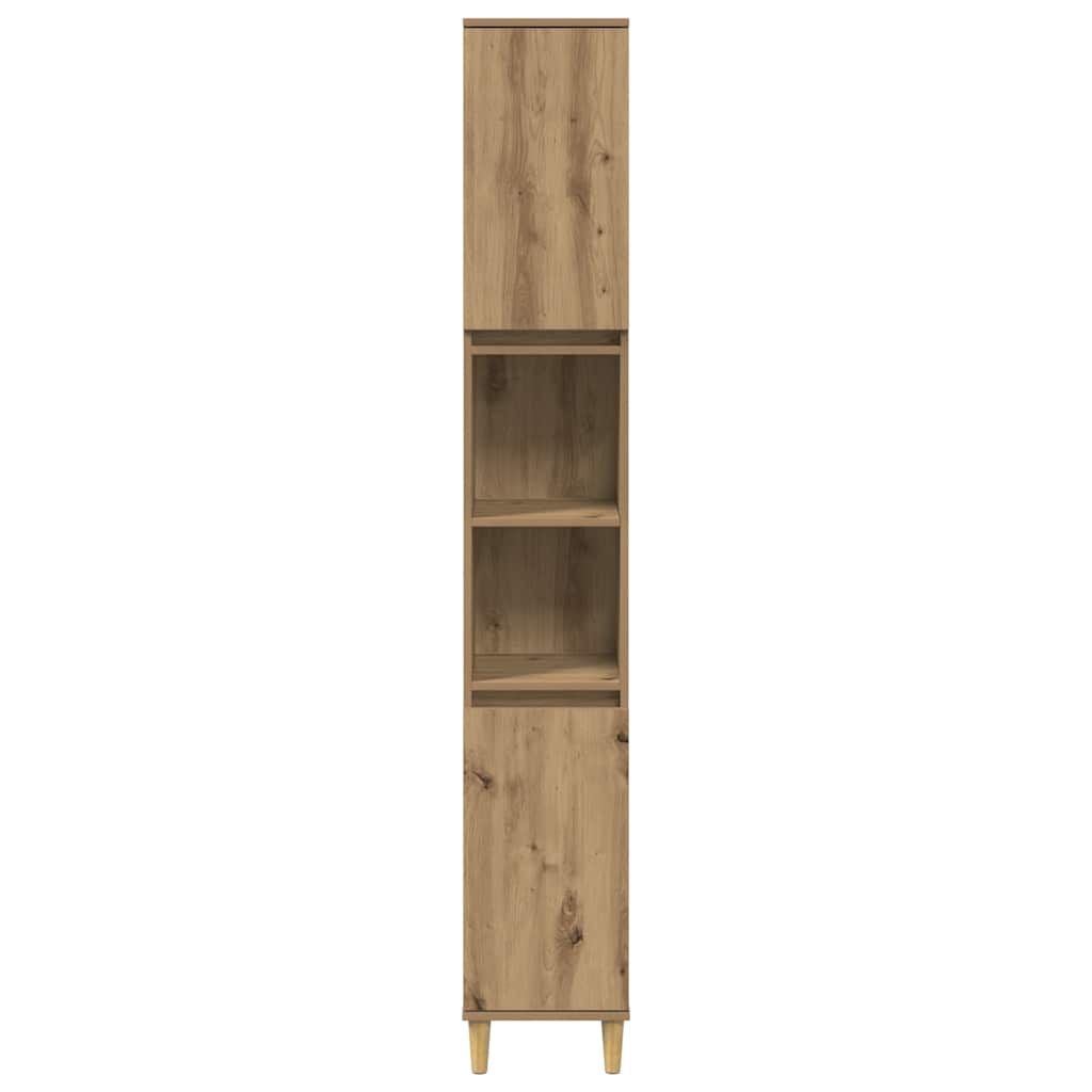 Bathroom Cabinet Artisan Oak 30x30x190 cm Engineered Wood