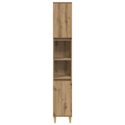 Bathroom Cabinet Artisan Oak 30x30x190 cm Engineered Wood